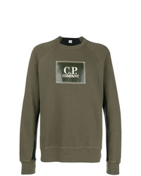 olivgrünes bedrucktes Sweatshirt von CP Company
