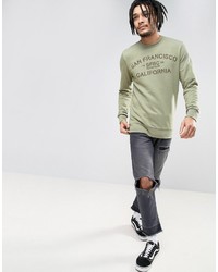 olivgrünes bedrucktes Sweatshirt von Esprit