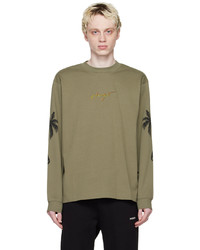 olivgrünes bedrucktes Sweatshirt von Hugo
