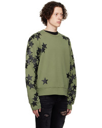 olivgrünes bedrucktes Sweatshirt von Amiri