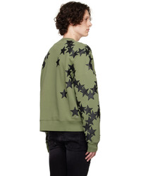 olivgrünes bedrucktes Sweatshirt von Amiri