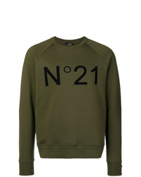 olivgrünes bedrucktes Sweatshirt von N°21