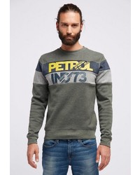 olivgrünes bedrucktes Sweatshirt von Petrol Industries