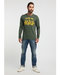 olivgrünes bedrucktes Sweatshirt von Petrol Industries