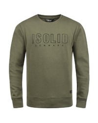 olivgrünes bedrucktes Sweatshirt von Solid