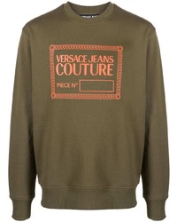 olivgrünes bedrucktes Sweatshirt von VERSACE JEANS COUTURE