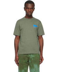 olivgrünes bedrucktes T-Shirt mit einem Rundhalsausschnitt von AFFXWRKS