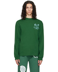 olivgrünes bedrucktes T-Shirt mit einem Rundhalsausschnitt von Carne Bollente
