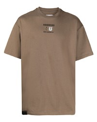 olivgrünes bedrucktes T-Shirt mit einem Rundhalsausschnitt von Izzue
