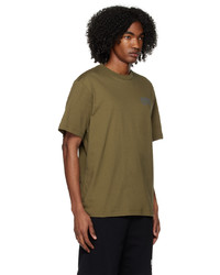 olivgrünes bedrucktes T-Shirt mit einem Rundhalsausschnitt von Billionaire Boys Club