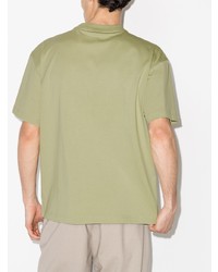 olivgrünes bedrucktes T-Shirt mit einem Rundhalsausschnitt von Jacquemus