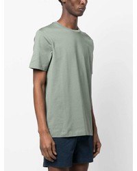 olivgrünes bedrucktes T-Shirt mit einem Rundhalsausschnitt von BOSS