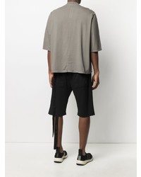 olivgrünes bedrucktes T-Shirt mit einem Rundhalsausschnitt von Rick Owens DRKSHDW