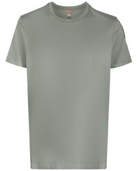 olivgrünes bedrucktes T-Shirt mit einem Rundhalsausschnitt von Parajumpers