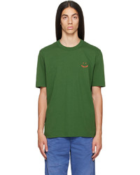 olivgrünes bedrucktes T-Shirt mit einem Rundhalsausschnitt von Ps By Paul Smith