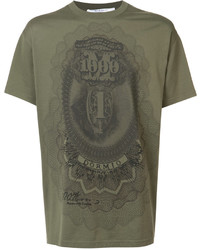 olivgrünes bedrucktes T-shirt von Givenchy
