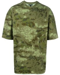olivgrünes bedrucktes T-shirt von Yeezy