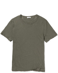 olivgrünes beschlagenes T-Shirt mit einem Rundhalsausschnitt von Valentino