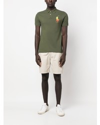 olivgrünes besticktes Polohemd von Polo Ralph Lauren