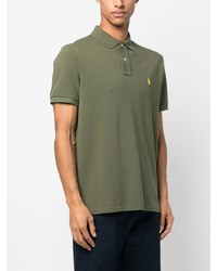 olivgrünes besticktes Polohemd von Polo Ralph Lauren