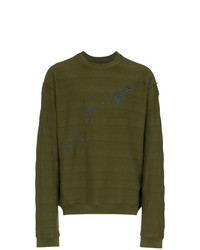 olivgrünes besticktes Sweatshirt von Haider Ackermann