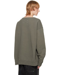 olivgrünes besticktes Sweatshirt von Maison Margiela