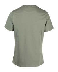 olivgrünes besticktes T-Shirt mit einem Rundhalsausschnitt von Barbour