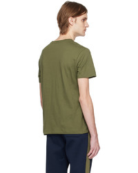 olivgrünes besticktes T-Shirt mit einem Rundhalsausschnitt von Polo Ralph Lauren