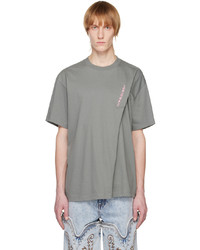 olivgrünes besticktes T-Shirt mit einem Rundhalsausschnitt von Y/Project