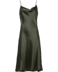 olivgrünes Camisole-Kleid aus Seide von Protagonist