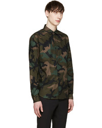 olivgrünes Camouflage Hemd von Valentino