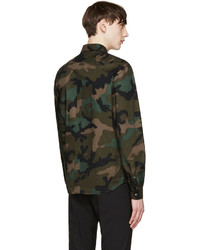 olivgrünes Camouflage Hemd von Valentino