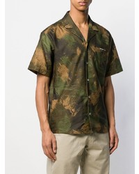 olivgrünes Camouflage Kurzarmhemd von Off-White