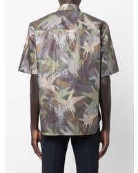 olivgrünes Camouflage Kurzarmhemd von Etro