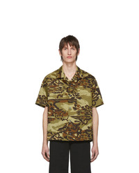 olivgrünes Camouflage Kurzarmhemd von Givenchy