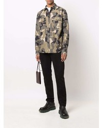 olivgrünes Camouflage Langarmhemd von rag & bone