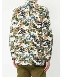 olivgrünes Camouflage Langarmhemd von Loveless