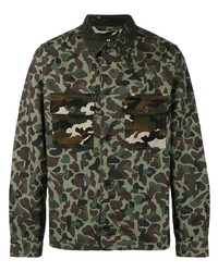 olivgrünes Camouflage Langarmhemd von PS Paul Smith