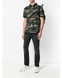 olivgrünes Camouflage Polohemd von Valentino