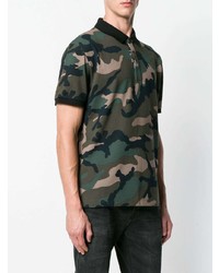 olivgrünes Camouflage Polohemd von Valentino