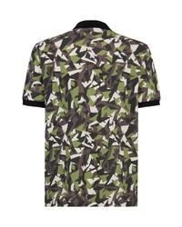 olivgrünes Camouflage Polohemd von Fendi