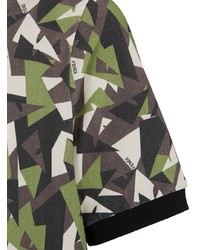 olivgrünes Camouflage Polohemd von Fendi