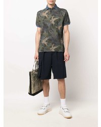 olivgrünes Camouflage Polohemd von Etro