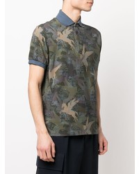 olivgrünes Camouflage Polohemd von Etro