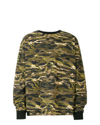 olivgrünes Camouflage Sweatshirt