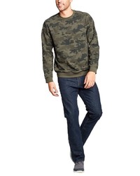 olivgrünes Camouflage Sweatshirt von Eddie Bauer