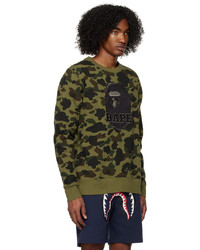 olivgrünes Camouflage Sweatshirt von BAPE