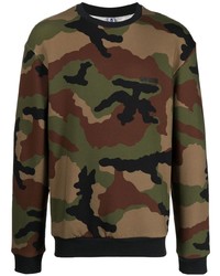 olivgrünes Camouflage Sweatshirt von Moschino