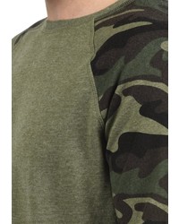 olivgrünes Camouflage Sweatshirt von Solid