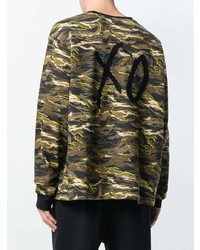 olivgrünes Camouflage Sweatshirt von Puma